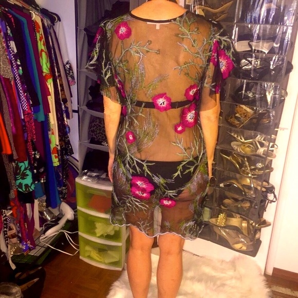 SHEER EMBROIDERED dress/cover up - Picture 7 of 9